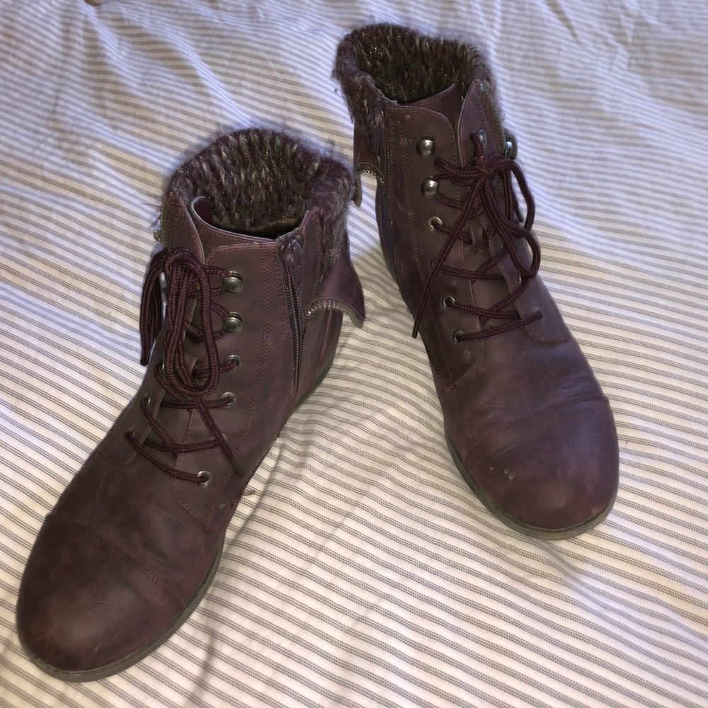 Putple Zip-Up Boots